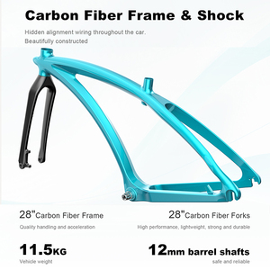 Vélo de montagne et de route en fibre de carbone léger de <span class=keywords><strong>28</strong></span> <span class=keywords><strong>pouces</strong></span>, fabriqué en usine directe, système 12 vitesses, axe en acier, pliable, écologique, étanche - Product Image 5