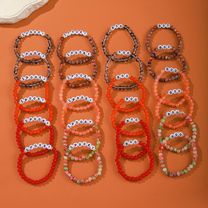 Halloween <b>Beaded</b> <b>Bracelet</b> Set Glass Letter BOO 24 Piece Women Jewelry Spring 2024 Yiwu Origin - Product Image 2