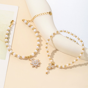TeoWaki – bracelets de perles pour femmes, délicats, plaqués or 14 carats, chaîne à maillons perlés, cadeaux de bijoux pour anniversaire et noël - Product Image 4