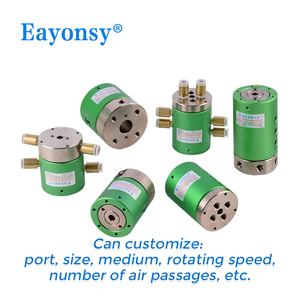 10 ~ 12mm áp suất không khí 1Mpa, Vòng trượt không khí 360 độ 2 trong 2 ra khớp quay ID 17 OD 86mm cổng ren G3/8 ''Kích thước ống - Product Image 3