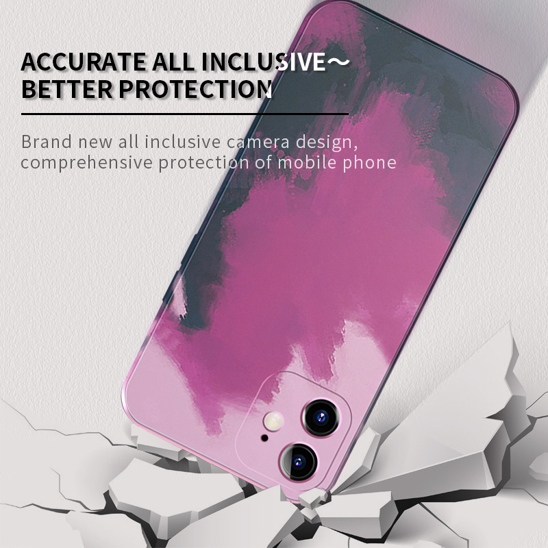 New colorful Watercolor Liquid Silicon Phone Case For iphone 12 12pro max 12 mini Soft Camera Protect Back Cover