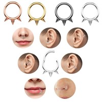 Fabrik Direkt verkauf 316L Medizinischer Edelstahl Kinder schmuck Persönlichkeit Drei konische Nasenring Piercing Niet Lippen ring