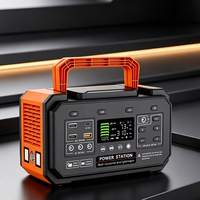 Station d'alimentation portable TC 300W LiFePO4 avec contrôleur MPPT, onduleur à onde sinusoïdale pure, démarreur de batterie, allume-cigare, prise UK, pour utilisation en extérieur