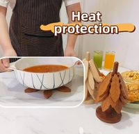 Ensemble de dessous-de-plat et sous-verres modernes en bois, écologiques, résistants à la chaleur, personnalisés et de qualité supérieure, garantie qualité, pour casseroles, assiettes et tasses