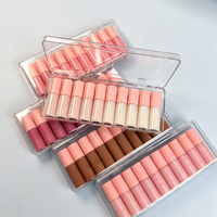 Kits de mini gloss à lèvres vegan et sans cruauté, 10 pièces, marque privée, haute pigmentation, longue tenue, gloss à lèvres waterproof