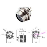 GX16 Factory Aviation Plug Socket Réversible De 2-8-core Multi-core, Optional Gold-plated Copper Pins, Opening Size 16mm