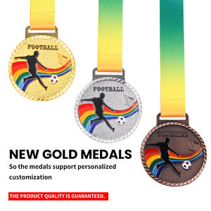 Medaglie da Calcio Personalizzate <span class=keywords><strong>2026</strong></span> Nuove in Oro, Argento e Bronzo con Nastro - Vendita Calda - Product Image 6