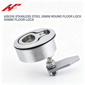 Hydro Marine Yacht Stainless Steel <b>Hose</b> Floor Buckle Hatch Latch Flush Turning Lift Handle and Ring Turning <b>Lock</b> Hardware Access - Product Image 1
