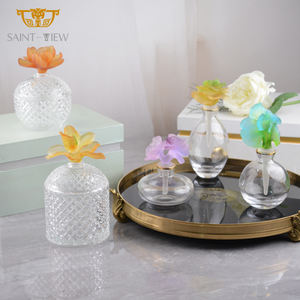 Jolie bouteille de parfum ronde, rechargeable, vente en gros, ensemble cadeau de dubaï, emballage plaqué or, verre surdoré vide - Product Image 4