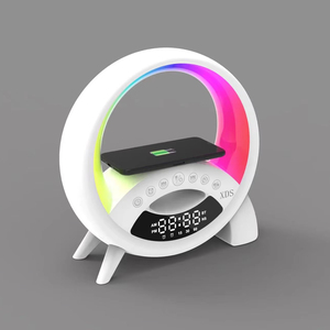 15W RGB Light Wireless White Noise Songs con reloj Alarma <span class=keywords><strong>de</strong></span> tiempo Carga inalámbrica Altavoz Bluetooth - Product Image 1