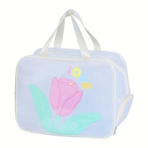 Sac de sport en PVC grande capacité personnalisable avec logo, style sport, séparation humide/sec, pour la natation estivale, la plage et le voyage, rangement pour articles mouillés - Product Image 4