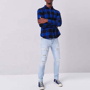 OEM Custom <b>Men</b> <b>Jeans</b> Pants Slim Fit Distressed <b>Jeans</b> Denim <b>Trousers</b> <b>Men</b> Ripped <b>Jeans</b> Design Service For Sale - Product Image 3