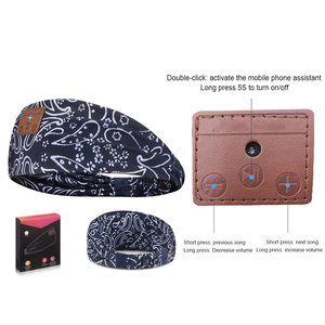 Bandeau de sport musical Bluetooth personnalisé (motif et couleur) avec écouteurs intégrés, masque de sommeil élastique en tissu anti-transpiration pour le yoga et le sommeil latéral, avec micro - Product Image 3