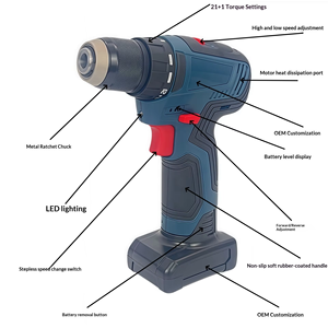 Taladro Inalámbrico <span class=keywords><strong>de</strong></span> 12V con Motor sin Escobillas |   Portabrocas Autoblocante Multivelocidad Reversible <span class=keywords><strong>de</strong></span> Iones <span class=keywords><strong>de</strong></span> Litio para Bricolaje y Reparaciones en el Hogar - Product Image 3