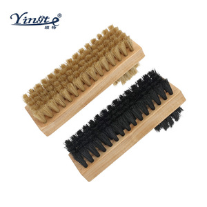 Cepillo de Doble Cara para Zapatos Yinste, de Madera Maciza con Cerdas de Jabalí, Herramienta de Limpieza para Eliminar Manchas - Product Image 4