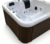 Bain à remous massant à deux places avec sièges inclinables, centre de spa chauffé, baignoire en acrylique pour un confort optimal