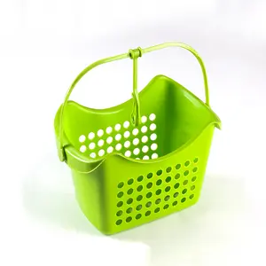 Home plastic basket with pegs laundry hanging basket clothes peg pin clothespin basket for home gift
