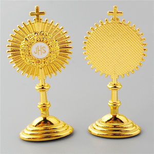 Католические религиозные товары, подарок на Первое причастие, стоя, крест, позолоченная статуя из Халса с наклейкой для украшения стола в помещении - Product Image 3