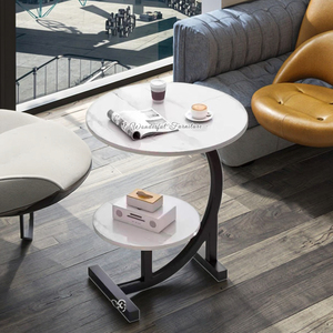 <span class=keywords><strong>C</strong></span>-Vormig Smeedijzeren Kleine Salontafel Bijzettafel Minimalistisch Nachtkastje Duurzaam - Product Image 5