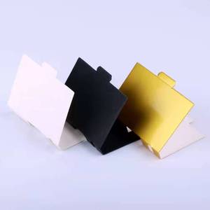 Custom Gold Black White Art paper Lip Balm Glass Vial Perfume Sample Paper Card Holder
