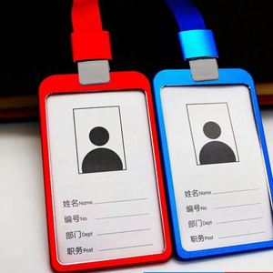 Custom Aluminum Alloy <b>ID</b> Credit Name Card Badge <b>Holder</b> Cover Metal Zinc Alloy Business Card <b>Holder</b> for Company - Product Image 4