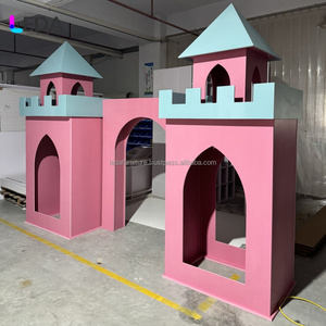 Leda โครงสร้างตกแต่งรูปปราสาทที่มีสีสันสดใสของตกแต่งสีชมพูสดใสสำหรับงานปาร์ตี้ - Product Image 3