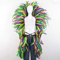 Alas de Plumas de Carnaval de Moda, Falda de Plumas para Danza Samba, Puño de Muñeca, Disfraz de Lujo, Cosplay, Disfraz Suave para Fiesta de Halloween