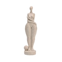 Figura de Resina de Mujer Gorda Haciendo Yoga, Modelo para Mueble de TV, Decoración Creativa para Sala de Estar, Regalo de Inauguración, Artesanía de Resina, Dama Gorda