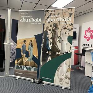 Winkel reclame roll-up display bannerstand - op maat ontworpen aluminium frame, verstelbaar, lichtgewicht voor reclame, nieuw - Product Image 5