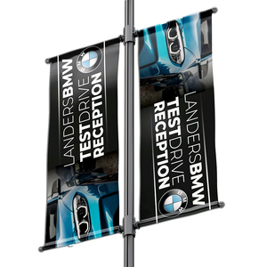 Đường phố ngoài trời ánh sáng cực quảng cáo cờ phương tiện truyền thông quảng cáo biểu ngữ chủ kit đèn lồng đôi bên cực cờ với khung phần cứng - Product Image 6