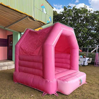 Château gonflable rose YiBei pour enfants, mini château en PVC 3x3m, taille personnalisée, intérieur/extérieur, capacité 300kg, plus de 5 passagers