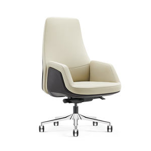 Fauteuil de bureau en cuir robuste et multifonctionnel, à bascule, pour la détente, les loisirs, les réunions et les négociations - Product Image 1