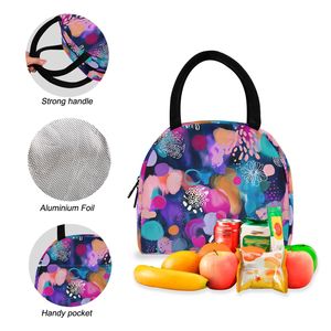 Bohemian Dot Pattern Nylon 2 in 1 Student Backpack Insulated <b>Lunch</b> Tote Custom Logo School Bag <b>Set</b> with <b>Lunch</b> Bag for Girls - Product Image 6