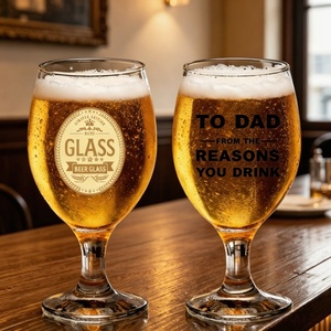 Vaso de Cerveza Transparente en Forma de Tulipán de 440 ml, Copas para Cerveza Artesanal, Cristalería de Grado Comercial para Bares y Pubs, Logotipo Personalizado Disponible - Product Image 4
