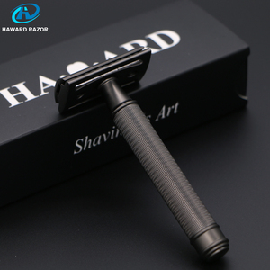 Mükemmel kalite siyah erkek jilet sıfır atık ağır pirinç kolu klasik 3 parça çift kenarlı emniyetli jilet - Product Image 4