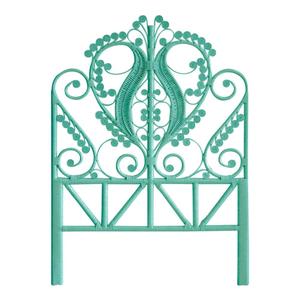 Peacock Handmade Rattan <b>Bed</b> <b>Headboard</b> King Queen <b>Single</b> Size - Product Image 2