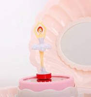 Arc-en-ciel coeur de fille créative et exquise avec lumières clignotantes boîte-cadeau de musique de danse rotative pour enfants