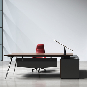 Mesa DE OFICINA DE MADERA Escritorio ejecutivo Único CEO Mesa ejecutiva Muebles Escritorio DE TRABAJO Escritorio de oficina en forma de L - Product Image 3