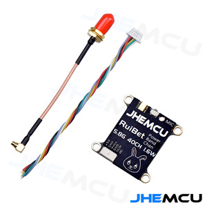 Transmisor de Video FPV JHEMCU RuiBet 5.8G 40CH 1.6W con Micrófono para Drones, Aeromodelismo y Carreras - Product Image 1