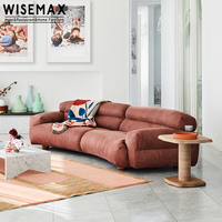 WISEMAX FURNITURE Ensemble de canapés en tissu velours pour salon, canapé modulaire en forme de L, canapé sectionnel moderne de grande taille, 7 places