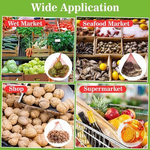 Reusable Organic Cotton Mesh Produce Bags, Washable Drawstring Bags for Grocery Shopping, Fruits and Vegetables - Product Image 4