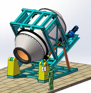 Automatische Oliegestookte Kantelbare Roterende Oven Voor Het Smelten Van Aluminium Restjes En Aluminium Slak