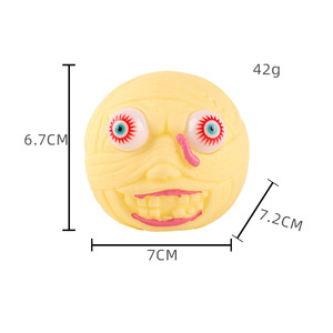 Cadeaux d'Halloween très demandés : Porte-clés Squishy Zombie à yeux qui sortent, jouet doux et étrange à presser - Product Image 3