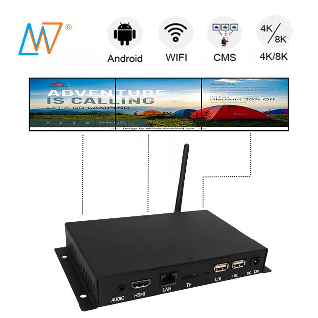 Hot Selling Factory Supply Wifi Android 13/14/15 Smart Digital Signage Media Player Tv Box