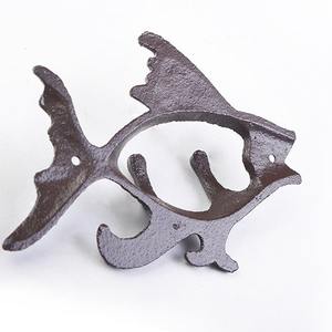 Antique Cast iron Peixe Esqueleto Design Cabide de Parede Cabide Ferro fundido Peixe Em Forma Design Chave Toalha Gancho - Product Image 5