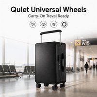 Valise cabine 20 pouces à coque rigide en néoprène, avec poignée télescopique large, roues multidirectionnelles, serrure TSA, étanche et ultra-légère pour le voyage