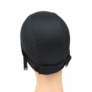 Bonnet de perruque noir en gros, réglable, bandeau de maintien pour perruque, outil d'<span class=keywords><strong>extension</strong></span> de <span class=keywords><strong>cheveux</strong></span>, sangle à <span class=keywords><strong>enfiler</strong></span>, circonférence 45-52 cm, usage commercial - Product Image 3