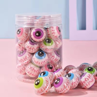 Bonbons gélifiés en forme de yeux 3D, prix d'usine, motif boule, fête d'Halloween, saveur fruitée, yeux gélifiés, bonbons mous