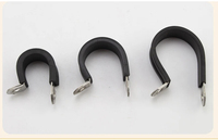 Clips P doublés de caoutchouc en acier inoxydable 304 type R collier de serrage de tuyau de montage de câble tuyau pince fixe support de tuyau petite pince