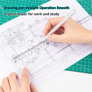 Règle transparente organique Deli 8200 pour étudiants, règle à dessin de 100 cm, règle de mesure pour usage de bureau, échelle claire, 60 pièces par carton - Product Image 6